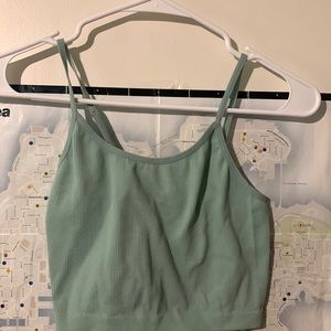 Light Green Cropped Tank Top